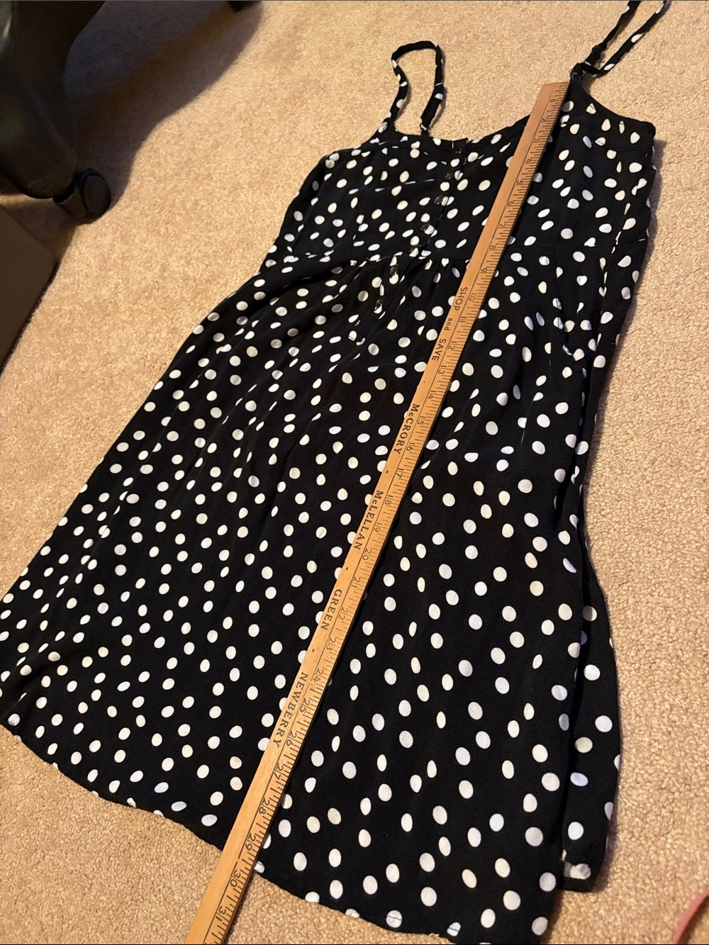 Motherhood Maternity Black and White Polka Dot Spaghetti Strap Dress - Picture 5 of 7
